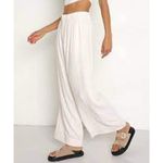Z Supply  High Rise Wide Leg Farrah Linen Blend Pants Trousers Cream Ivory Small Photo 1