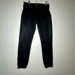 Paige  Mayslie Coated Jogger Shiny Black Pants Photo 1