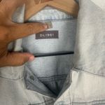 DL1961  Women's Blue Annie Cropped Button Denim Jean Jacket Coat Size S Photo 5