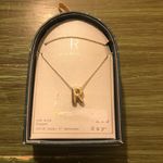 A New Day  NWT 14k Gold Dipped Bubble "R" Necklace 16/18" w/3" Extender Photo 0