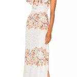 LPA  Silk Floral Leopard Jacquard Ruffle Night Out Maxi Dress 167 Size XS Photo 1