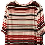 Curvy Club striped tunic top knot front size‎ 5x Red Photo 5