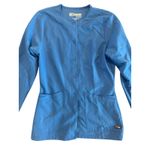 Grey's Anatomy Grey’s Anatomy Blue Scrub Jacket Women’s Small Nursing Uniform Top Photo 2