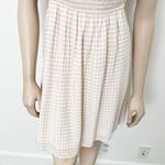 Rachel Parcell [] Tan Micro Gingham Print Open Back Smocked Mini Dress NWT Sz XXL Photo 5