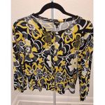 Rafaella Multicolor Bold Sunrise Unique Cardigan Knit 3/4 Sleeve Womens Size S Photo 0