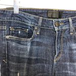 Vince Dylan Skinny Jeans Distressed Dark Crimson Wash Photo 2