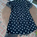 Talbots black and white polka dot ruffle dress Fits sz xs to s Photo 2