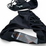 Cabana Del Sol Sleek Black High-Waisted Bikini with Cutout Detailing Photo 7