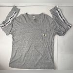 PINK - Victoria's Secret VICTORIAS SECRET‎ PINK Shirt Rare Bling Big Dog Campus Pocket Womens Size M Gray Photo 10