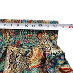 SheIn Handkerchief Hem Smocked High Waist‎ Multicolor Paisley Maxi Skirt Size L Boho Photo 7