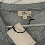 Elan  Silver Sheer Knitted Zip Up Cardigan(Size Small) Photo 5