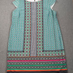 Cato Cap Sleeve Dress Women's 22/24W Multicolor Shift Round Neck Gold Zipper Photo 0