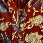 Lucky Brand Mix Print Boho Top. Red turquoise. Size small. Long sleeve Photo 6