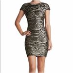 Dress the Population Tabitha Cap Sleeve Sequin Mini Dress in gold & silver Photo 1