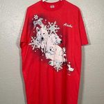 Jerzees Vintage  Jan Griggs Women One Size Pink White Alaska Sleep Shirt Dress Photo 0