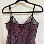American Vintage Romantic Goth Black Purple Sheer Lace Sexy Mini Dress Whimsigoth Lingerie Slip Photo 6