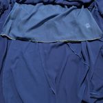 Brand Label Flowy Fairy Boho Royal Blue Handkerchief Maxi Skirt Photo 3