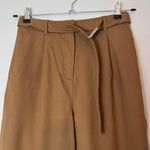J.Crew Wool D-Ring Belted Flannel High Rise Tapered Elastic Waist Trouser Brown Photo 3