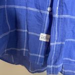 Frank & Eileen  Eileen Woven Button Up in Blue plaid Windowpane Sz S Photo 3