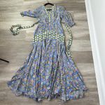 Diane Von Furstenberg  Gaines belted printed crepe de chine maxi dress Size 4 Photo 9