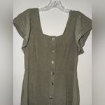 Universal Threads Universal Thread Army green Button-Front Mini Dress size small #720 Photo 2
