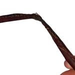 Brown Leather Mahogany Basket Weave Purse Made in Mexico Photo 12