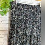 Tamara H Black Tiered Floral Print Maxi Skirt Size XL Photo 3