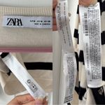 ZARA  Cream and Black Striped Long Sleeve Sweater Photo 4