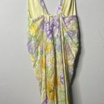 ASOS Dress Floral Bloom Cami Plunge Ruche Midi Dress Size 8 Photo 4