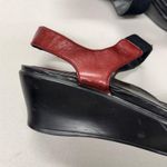 Dansko  Black Red Leather Strappy Wedge Sandals Women’s 9.5 Comfort Shoes Photo 1