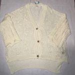 POL  Ivory Crochet Knit Duster Cardigan Sweater lightweight feminine Sz M dainty Photo 5