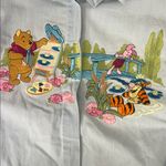 Disney  Winnie Pooh artist embroidered vintage chambray, denim button down Shirt Photo 1