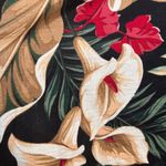 Vintage 90s Liberty House Young Hawaii Black Tropical Dark Floral Maxi Dress Size M Photo 9