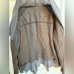 Anthropologie Layered Causeway Faux Leather Jacket by Hei Hei Brown Size Large Photo 11