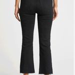Nordstrom DAZE Shy Girl Black High-Waisted Distressed Cropped Flare Jeans Photo 1