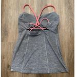 Lululemon Activewear Tank Top Womens 6 Built in Sports Bra Cross Strap Gray Photo 0