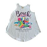 Simply Southern Tank Top Beach You There Ice Blue Womens Size Medium EUC #I9-3 Photo 0