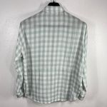 Athleta Lou & Grey Button Down Shirt‎ Gauze Plaid Long Sleeve Relaxed Fit Top Size Large Photo 2