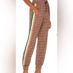 Pam & Gela  Women's Size  P Houndstooth W/ Green White Brown Stripe  EUC dp12 Photo 2