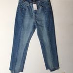 Nordstrom Caara Two Tone Straight Denim Blue Jeans NWT Photo 1