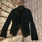 BCBGMAXAZRIA Navy/Black Tuxedo Wool Jacket XS Holiday Retrogirl Glam Menswear Photo 4