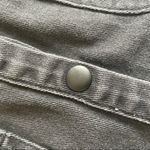 Brandy Melville  Women's Black Patch Pocket Snap Button Jean Mini Skirt Size 27 Photo 6