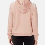 Fila Pink Velour Velvet Womens Med Zip Up Hoodie Warm Up Jacket Elastic Waist Y2K Photo 2