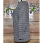 STANDARD JAMES PERSE Size 1 S Gray Stripe Boat Neck Supima Cotton Top Shirt Photo 3