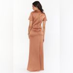 Show Me Your Mumu Rome Twist Gown In Copper Luxe Satin Photo 3