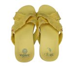 Vionic Panama Beach Malibu Yellow Fabric Crisscross Slide Sandals Women's US 10 Photo 5