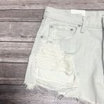 AGOLDE Parker Vintage Cut Off Distressed Button Fly Blanche White Blue Jean 27 Photo 2