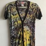 Anthropologie  Dress Aoyama Itchome Sweater Short Sleeve Button Front Sz S GUC Photo 1