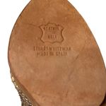 Stuart Weitzman Snakeskin Peep Toe Slingback Wood Platform pump heels sz 9.5 Photo 5