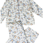 VINTAGE ASHLEY TAYLOR Flannel Pajama Set White Size 2X Photo 0